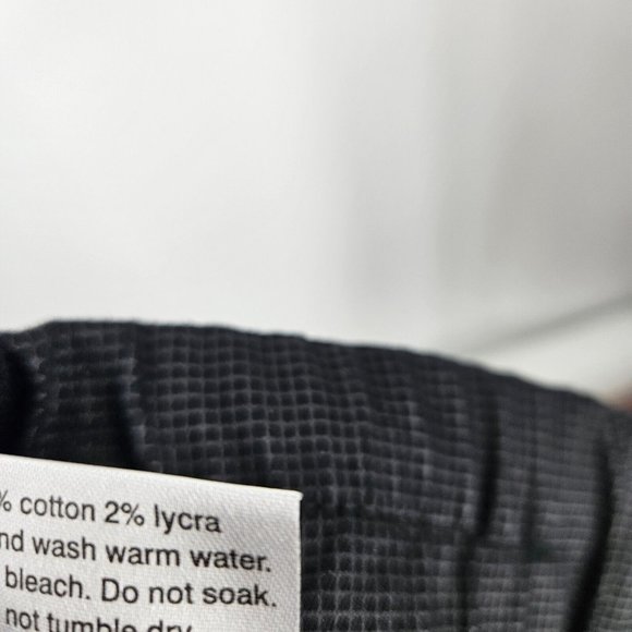 Bevy Flog Pants Black Shely Grid Drawstring Elastic Waist Pull On Ankle Size 26 - Picture 8 of 8